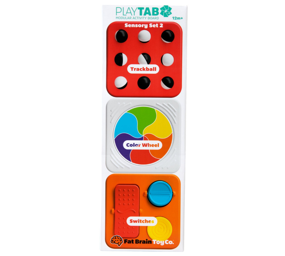 PlayTab Sensoryczne Kwadraty Zestaw 2 z Biało-Czarnymi Kuleczkami FA488-4 FAT BRAIN TOY
