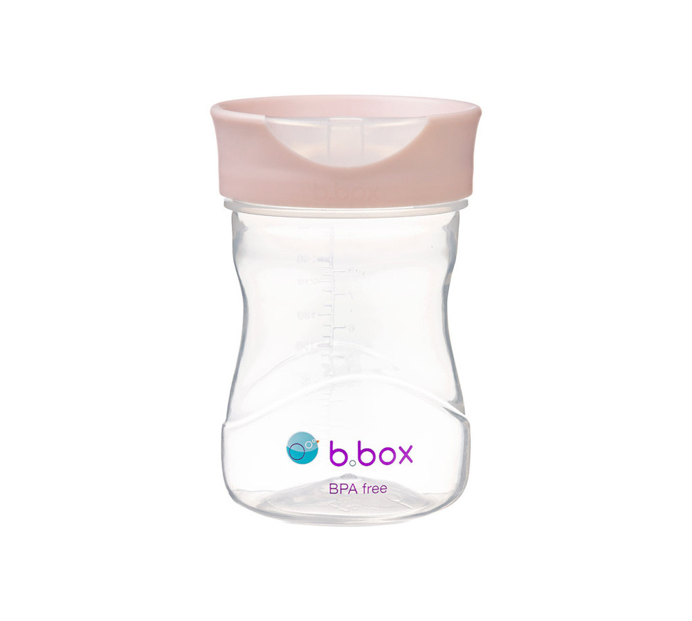 B.box Kubek do nauki picia dla dziecka - kubek treningowy plastikowy 240 ml różowy