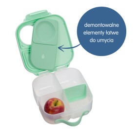 B.box MINI lunchbox dla dzieci, śniadaniówka z przegródkami Lemon Twist