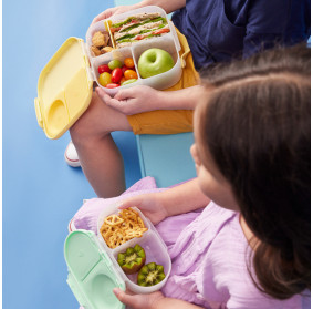 B.box MINI lunchbox dla dzieci, śniadaniówka z przegródkami Lemon Twist