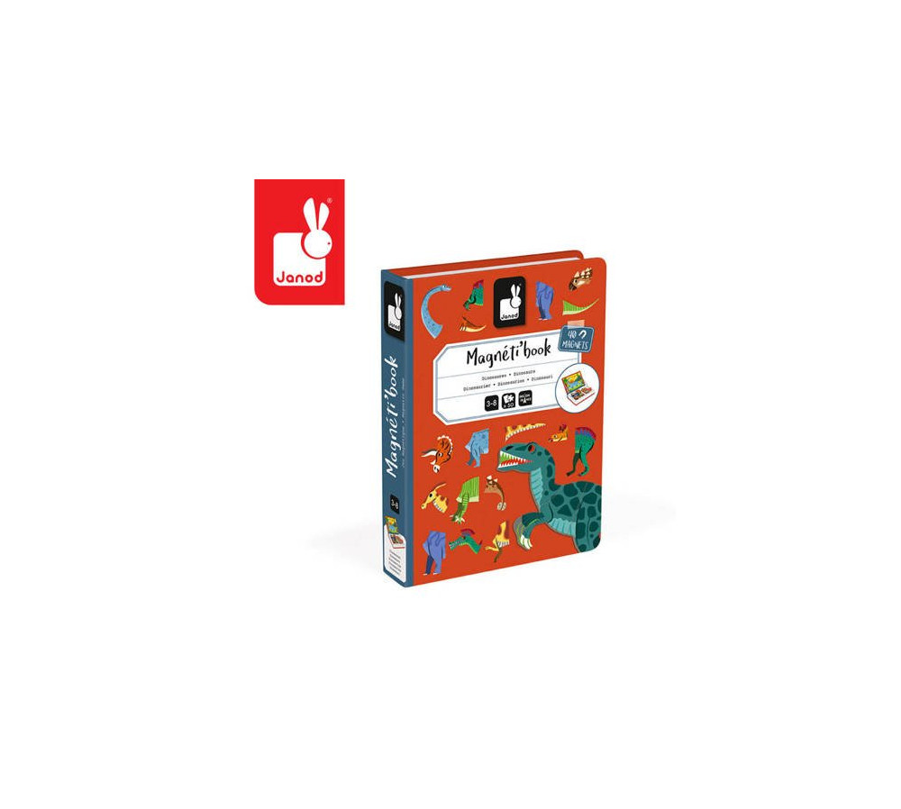 Magnetyczna układanka Dinozaury Magnetibook, Janod