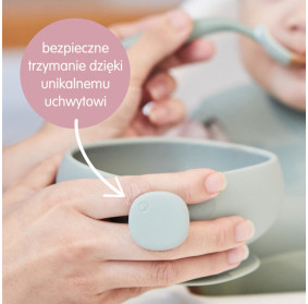 b.box Silikonowa miseczka z przyssawką i pokrywką latte dla dzieci