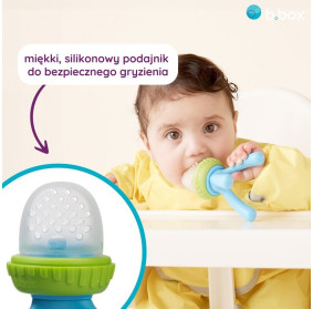 Gryzak silikonowy do podawania pokarmu, błękit, b.box