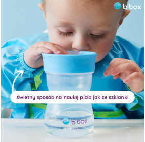B.box Kubek do nauki picia dla dziecka - kubek treningowy plastikowy 240 ml szałwiowy