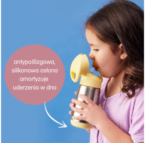 B.box butelka termiczna - bidon dla dzieci ze słomką 350 ml Chill Out