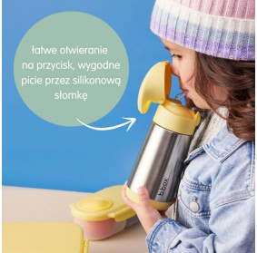 B.box butelka termiczna - bidon dla dzieci ze słomką 350 ml Chill Out