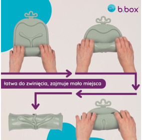 Zwijana mata BLW roll + go do nauki samodzielnego jedzenia dla dzieci latte b.box