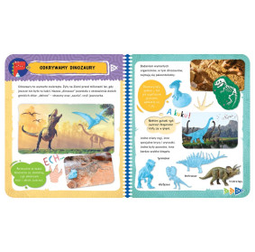 Album z naklejkami. Tajemnicze dinozaury. Ciekawostki dla dzieci AKSJOMAT