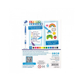Cienkopisy z Pieczątkami Pixel Art, Stamp-A-Square Oolyy