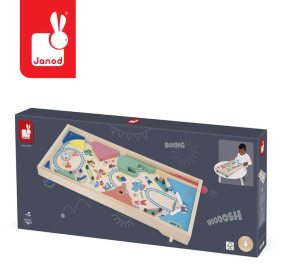 Janod Gra zręcznościowa drewniana Pinball Applepop 5+