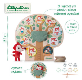 Lilliputiens Drewniana tablica magnetyczna "Mój dzień" Lisiczka Alice 2 lata +