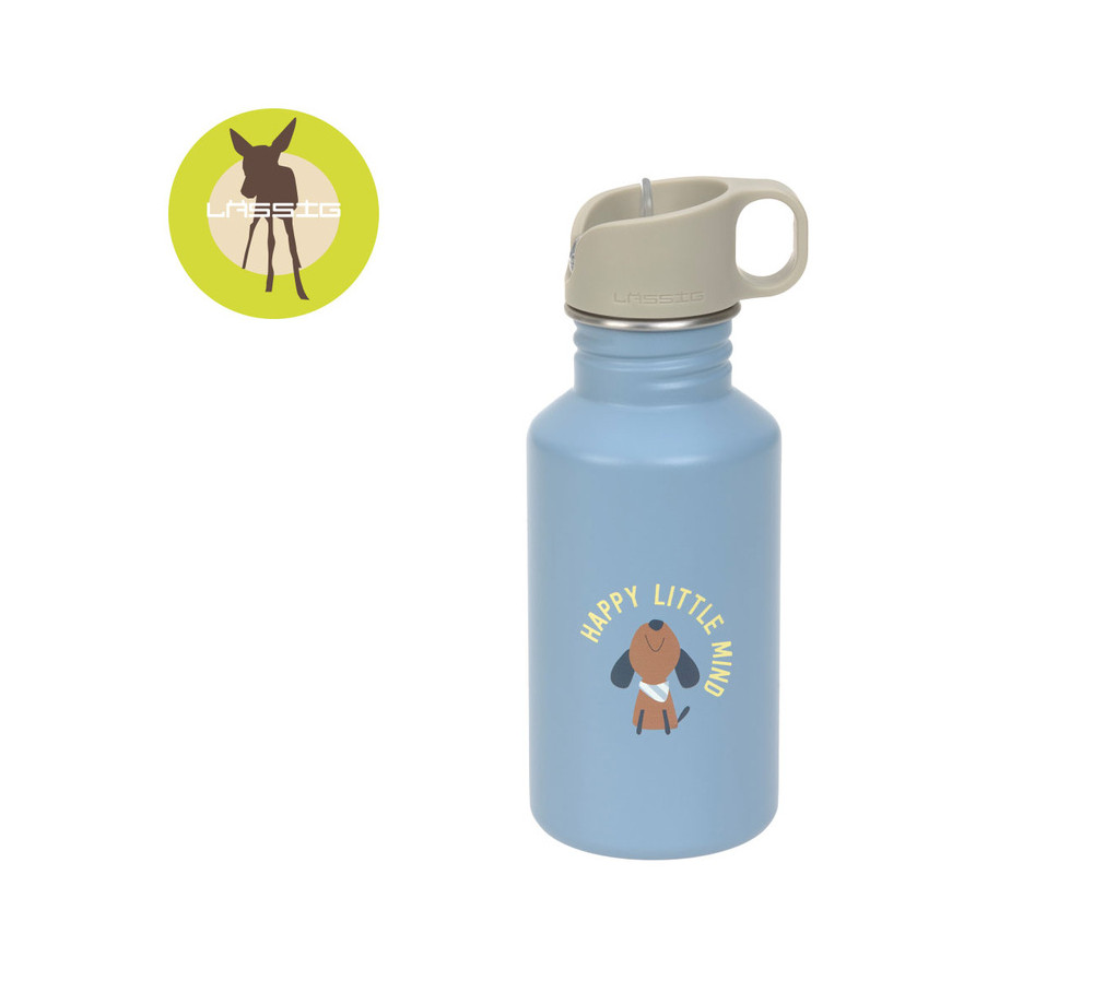 Lassig Bidon ze stali nierdzewnej z ustnikiem i uchwytem 500 ml Pattern Party Blue/green