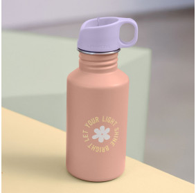 Lassig Bidon ze stali nierdzewnej z ustnikiem i uchwytem 500 ml Pattern Party Rose/lilac