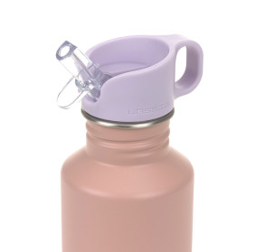 Lassig Bidon ze stali nierdzewnej z ustnikiem i uchwytem 500 ml Pattern Party Rose/lilac