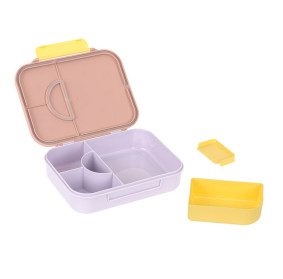 Lassig Lunchbox Bento z przegródkami Pattern Party Rose/lilac
