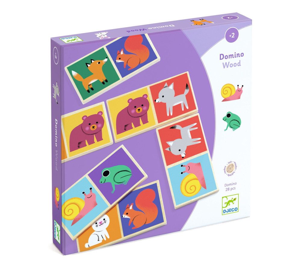 Drewniane domino LEŚNE ZWIERZĄTKA DJ01625 DJECO