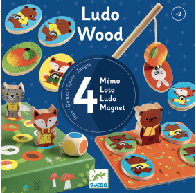 Gra LudoWood: zestaw 4 gier DJ01628 DJECO