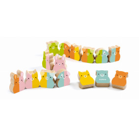 Drewniane Domino Tiny-up DJ01675 DJECO