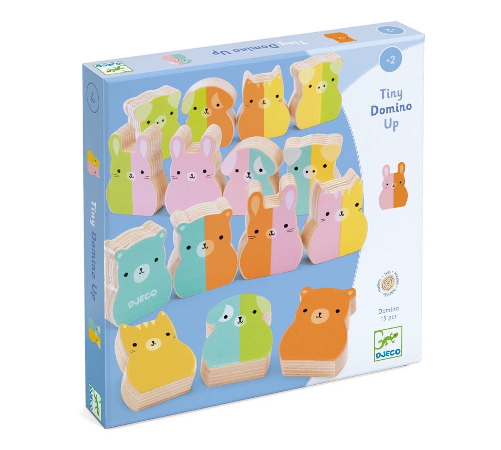 Drewniane Domino Tiny-up DJ01675 DJECO