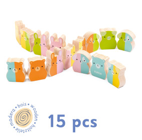 Drewniane Domino Tiny-up DJ01675 DJECO