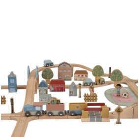 Little Dutch Drewniana kolejka XXL - 114 elementów FSC LD2540