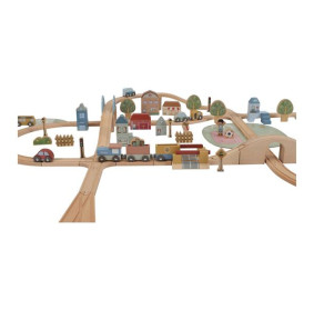 Little Dutch Drewniana kolejka XXL - 114 elementów FSC LD2540