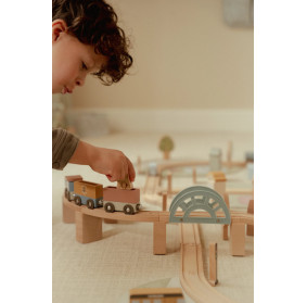 Little Dutch Drewniana kolejka XXL - 114 elementów FSC LD2540
