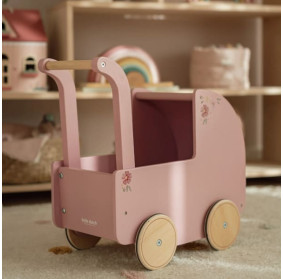 Little Dutch Drewniany wózek dla lalek z pościelą FSC LD2519