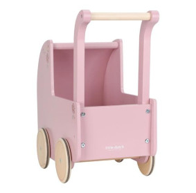 Little Dutch Drewniany wózek dla lalek z pościelą FSC LD2519