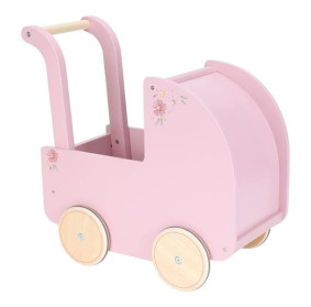 Little Dutch Drewniany wózek dla lalek z pościelą FSC LD2519