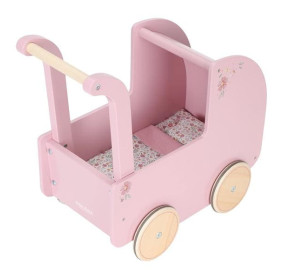 Little Dutch Drewniany wózek dla lalek z pościelą FSC LD2519