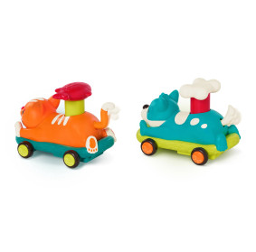 ZESTAW autek PawMobiles – kot i pies z NAPĘDEM push&go B.TOYS