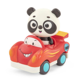 Zestaw 3 miękkich AUTEK sensorycznych z wesołymi PASAŻERAMI Z PANDĄ B.TOYS Light Up Cars