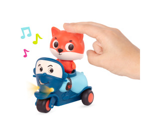 Zestaw 3 miękkich AUTEK sensorycznych z wesołymi PASAŻERAMI Z PANDĄ B.TOYS Light Up Cars