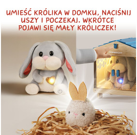 Topbright Pluszowa zabawka interaktywna Mummy Bunny Zestaw edukacyjny opiekuna króliczka 36m+