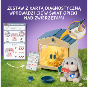 Topbright Pluszowa zabawka interaktywna Mummy Bunny Zestaw edukacyjny opiekuna króliczka 36m+