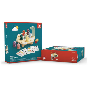 Topbright Gra do nauki kolorów i liczb Zabawka edukacyjna Happy Dino Twist 36m+