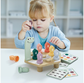 Topbright Gra do nauki kolorów i liczb Zabawka edukacyjna Happy Dino Twist 36m+