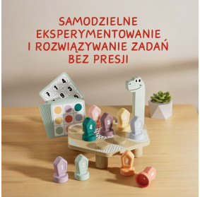 Topbright Gra do nauki kolorów i liczb Zabawka edukacyjna Happy Dino Twist 36m+