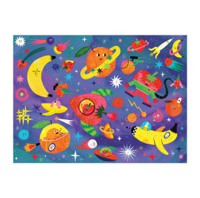 Mudpuppy Puzzle sensoryczne z elementami zapachowymi Kosmiczne owoce 60 elementów 4+