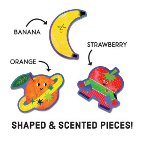 Mudpuppy Puzzle sensoryczne z elementami zapachowymi Kosmiczne owoce 60 elementów 4+