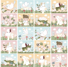 Little Dutch Kreatywny zeszyt z kredkami Rosa & Friends