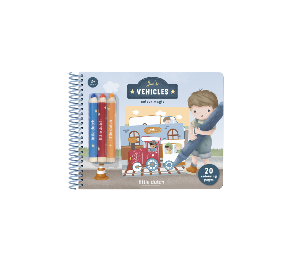 Little Dutch Kreatywny zeszyt z kredkami Jim & Friends