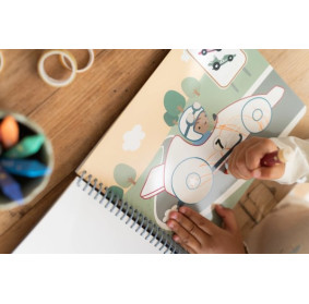 Little Dutch Kreatywny zeszyt z kredkami Jim & Friends