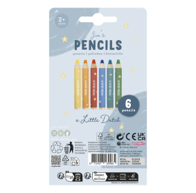 Little Dutch Drewniane, grube kredki Jim & Friends