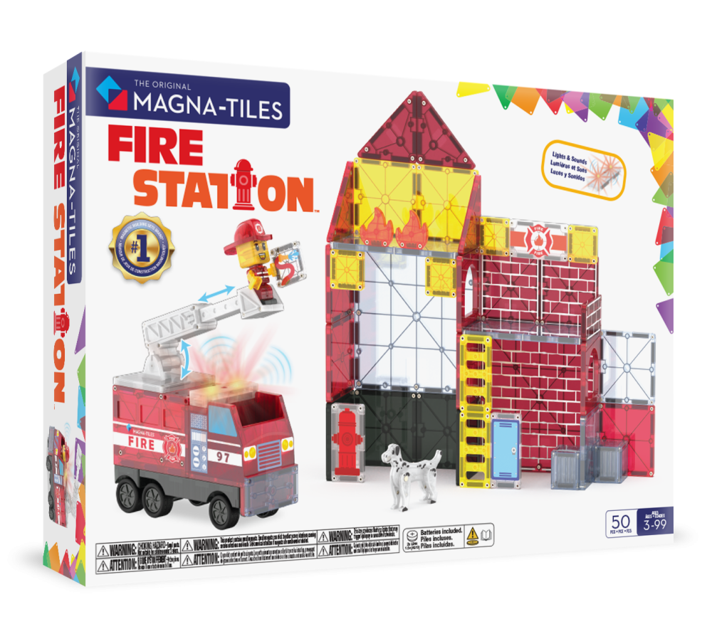 MAGNA-TILES® Klocki Magnetyczne Fire Station 50 el.
