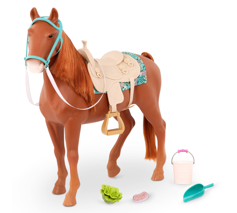 Duży koń AMERICAN SADDLEBRED z akcesoriami OurGeneration