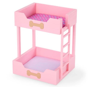 ŁÓŻKO PIĘTROWE z PIESKIEM i akcesoriami OurGeneration RÓŻOWE