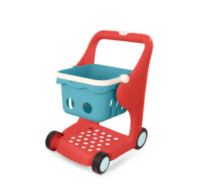 Shop & Glow Toy Cart – MUZYCZNY wózek zakupowy z koszykiem i akcesoriami – WERSJA CZERWONA