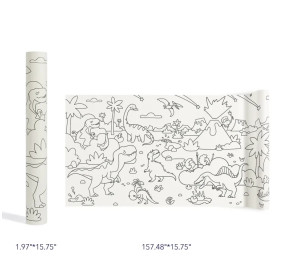 MIDEER Kolorowanka w rolce samoprzylepna – Dinozaury (4 m)
